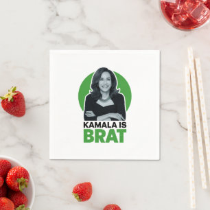 Kamala is Brat Funny Sarcastic Napkin