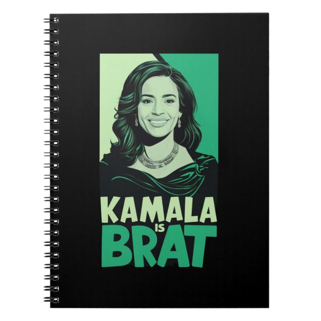 Kamala is Brat Funny Sarcastic Notebook (Front)