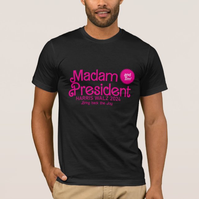 kamala, kamala 2024, madam harris, kamala and Walz T-Shirt (Front)