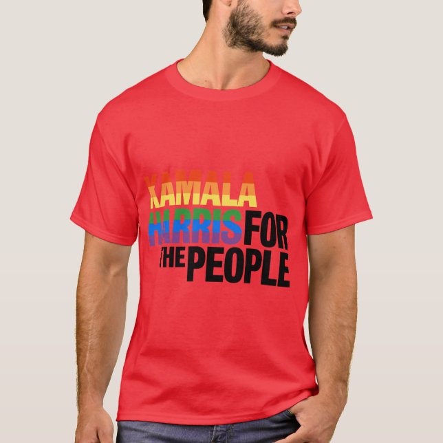 Kamala LGBT Sticker Kamala For the People 2026 Gay T-Shirt (Front)