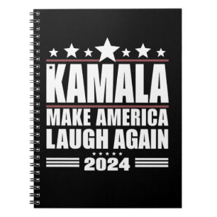 Kamala Make America Laugh Again American Flag 2024 Notebook