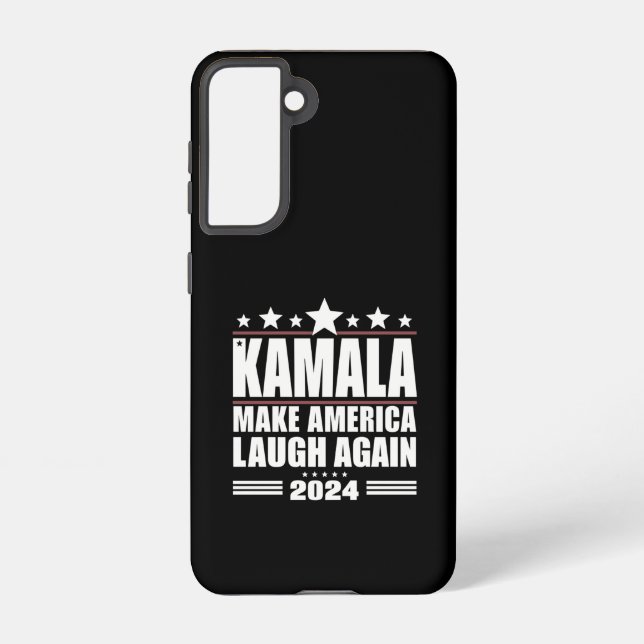 Kamala Make America Laugh Again American Flag 2024 Samsung Galaxy S21 Case (Back)