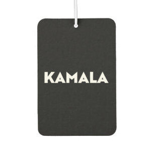 Kamala modern bold typography minimalist black car air freshener