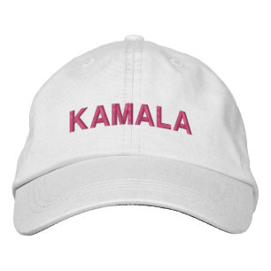 Kamala modern hot pink typography custom embroidered hat