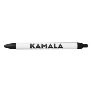 Kamala modern typography minimalist black white black ink pen