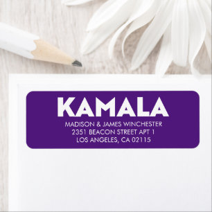 Kamala modern typography purple custom address return address label