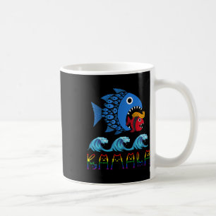 Kamala Over Trump Blue Wave Big Fish Eats Small Fi Coffee Mug
