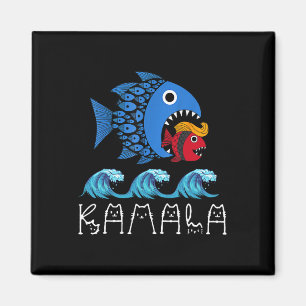Kamala Over Trump Blue Wave Big Fish Eats Small Fi Magnet