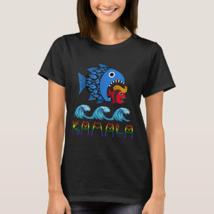 Kamala Over Trump Blue Wave Big Fish Eats Small Fi T-Shirt