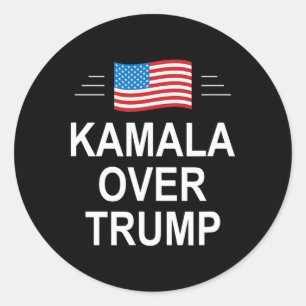 Kamala Over Trump Pro-trump Conservative Patriotic Classic Round Sticker