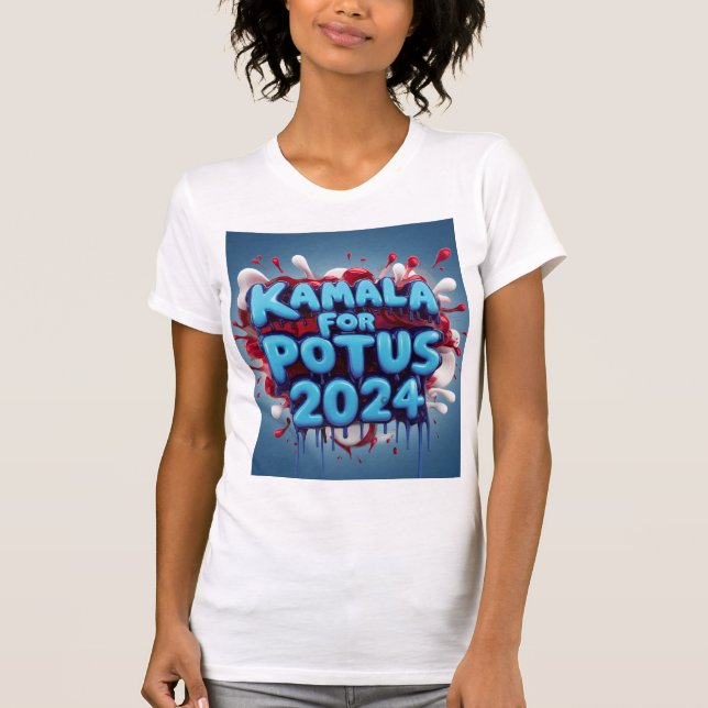 Kamala POTUS 2024 - red white and blue T-Shirt (Front)