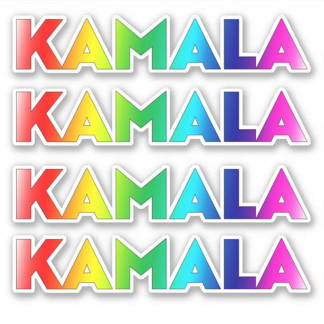 kamala rainbow gradient typography lgbt pride (Front)