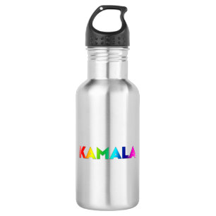 kamala rainbow gradient typography modern pride 532 ml water bottle
