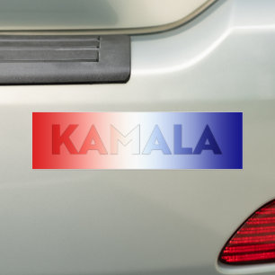Kamala red white blue typography patriotic bumper sticker