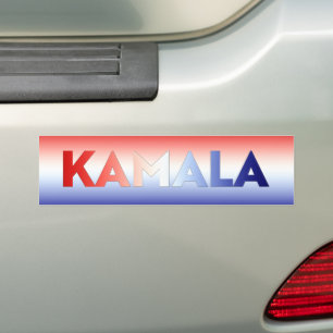 Kamala typography red white and blue patriotic bumper sticker