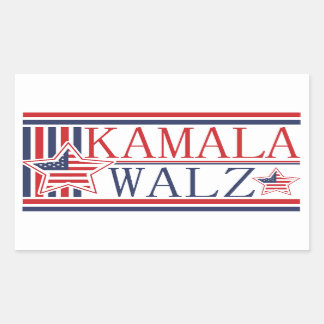 Kamala, Walz 2024 Democratic Ticket Campaign Rectangular Sticker
