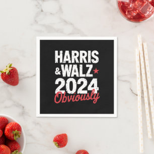 Kamala Walz Obviously 2024 Harris Waltz 2024  Napkin
