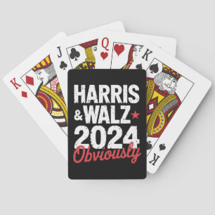 Kamala Walz Obviously 2024 Harris Waltz 2024  Playing Cards