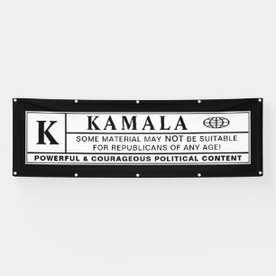 kamala warning label banner
