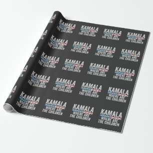 Kamala Where are the Childrens Election Wrapping Paper