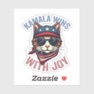 Kamala Wins with Joy Harris Walz Cat lady Election