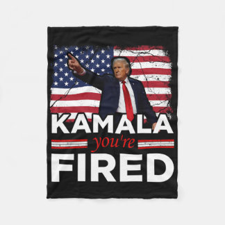 Kamala You're Fired Funny Fleece Blanket