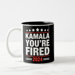 Kamala You're Fired Kamala Harris 2024 Two-Tone Coffee Mug