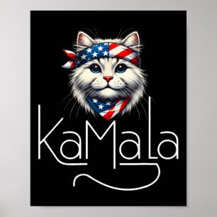 Kamalaharris 2024 Shirt Cat Lettering Positive Min Poster