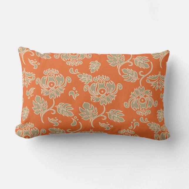 Kamaole Hawaii Tropical Floral Lumbar Pillows (Front)