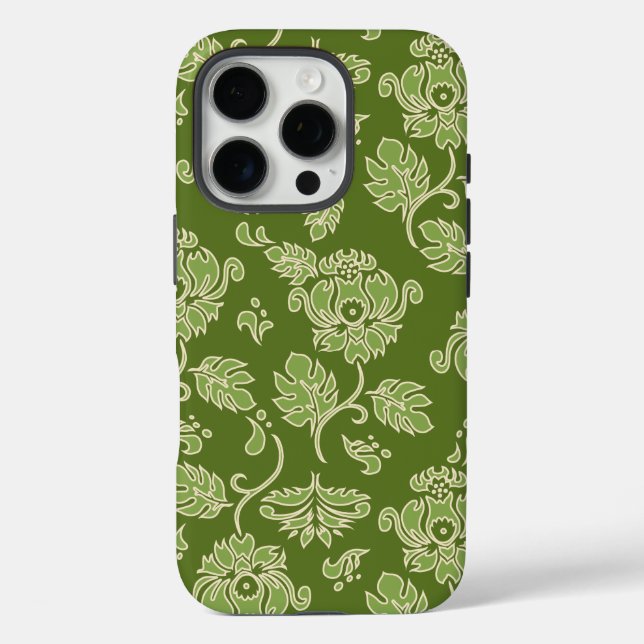 Kamaole Hawaiian Protea Tropical Floral Olive Case-Mate iPhone Case (Back)