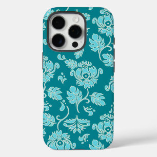 Kamaole Hawaiian Protea Tropical Floral Teal iPhone 16 Pro Case