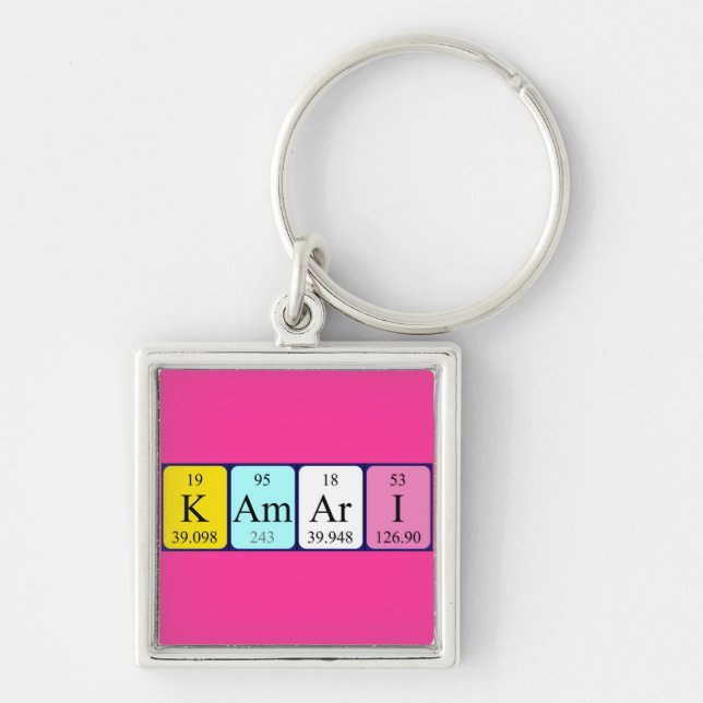 Kamari periodic table name keyring (Front)