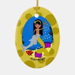 Kamaria Gold Mermaid Ornament