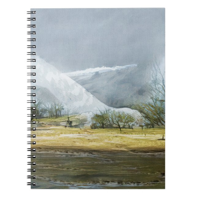 Kamchatka Geysers Oil Landscape Notebook (Front)