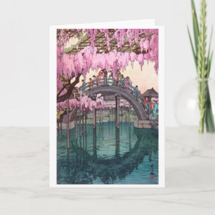 Kameido Bridge, Hiroshi Yoshida, Woodcut Card
