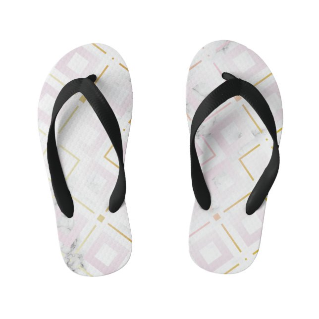 Kamelia’s Geometric Pattern 4 Kid's Thongs (Footbed)