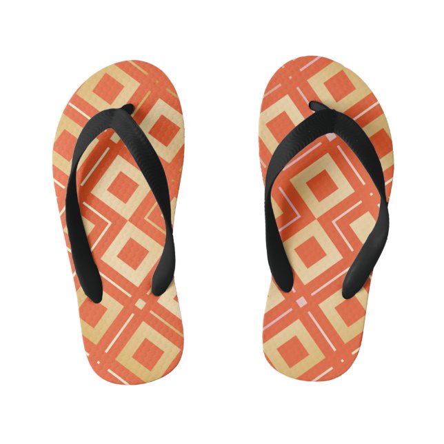 Kamelia’s Geometric Pattern 6 Kid's Thongs (Footbed)