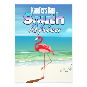 Kamfers Dam South African travel poster
