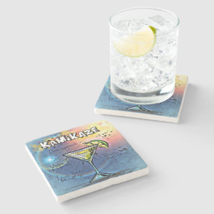 Kamikaze Cocktail (#3 of 12 Drink Recipe Sets) Stone Coaster
