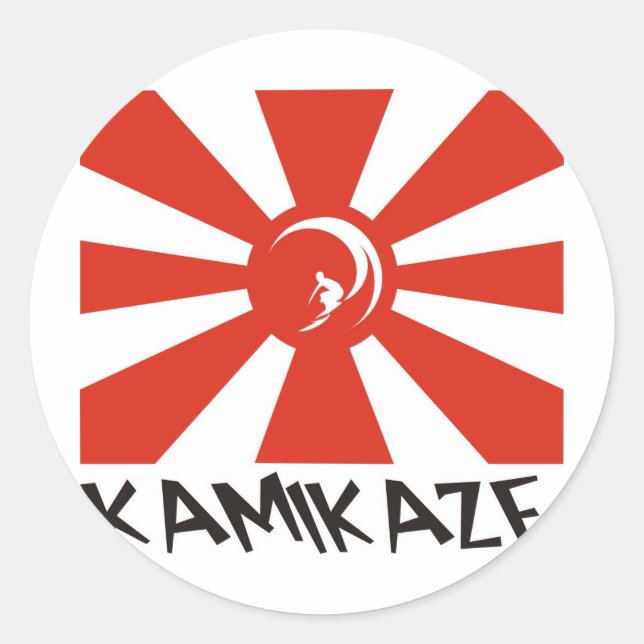 Kamikaze Surf Classic Round Sticker (Front)