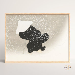 Kamisaka Sekka Swirling Snow Japanese Asian Art Poster
