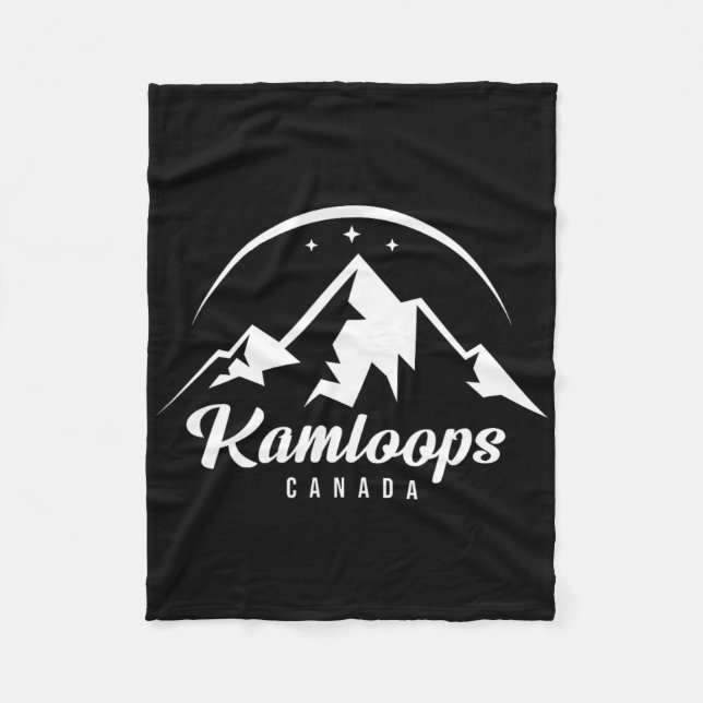 Kamloops Canada Ski Resort Skiing Snowboarding  Fleece Blanket (Front)