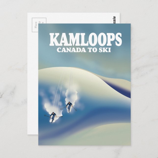 Kamloops Canada to Ski Postcard (Front/Back)