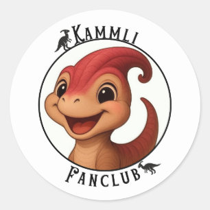Kammli Fanclub – Niedlicher Dino‑Sticker Classic Round Sticker