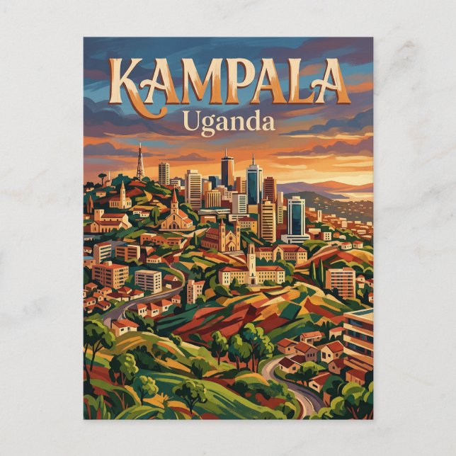 Kampala Seven Hills Uganda Postcard (Front)