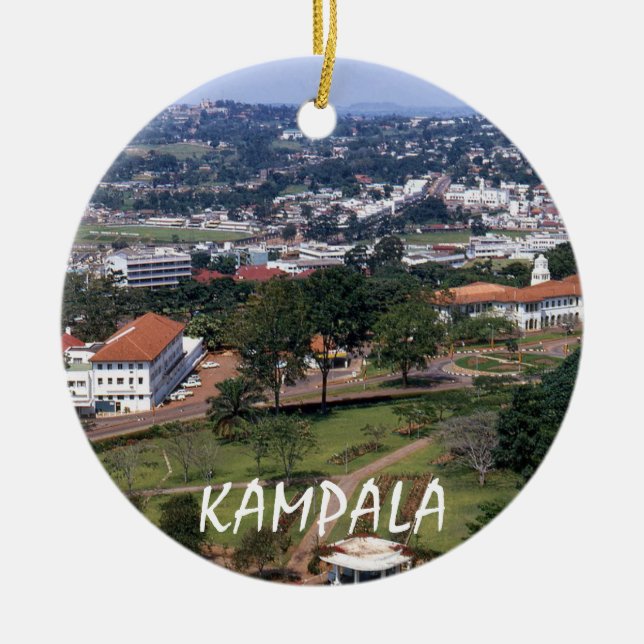 Kampala Uganda Vacation Christmas Ornamenr Ceramic Ornament (Front)