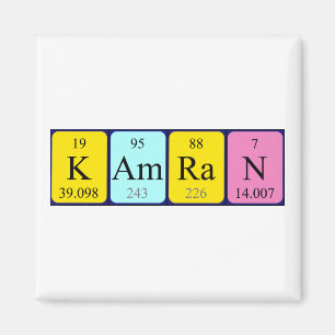 Kamran periodic table name magnet
