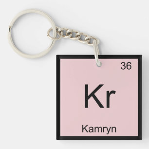 Kamryn Name Chemistry Element Periodic Table Key Ring