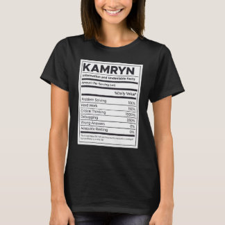 Kamryn Nutrition Information Problem Solving Hard  T-Shirt