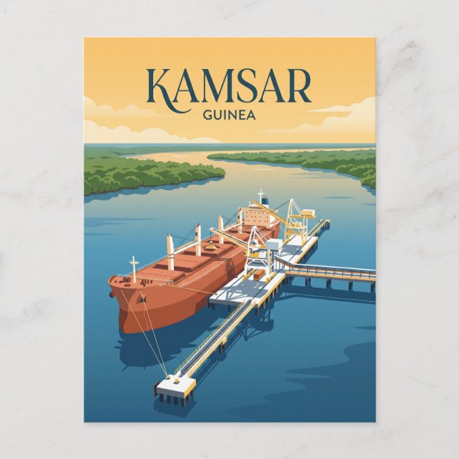 Kamsar Port Guinea Postcard (Front)
